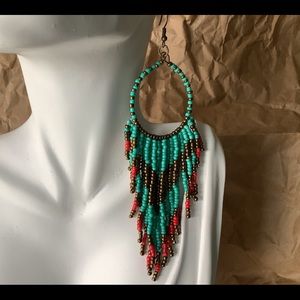 Native American Style Fish Hook Earrings.